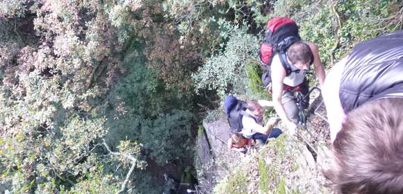 Klettersteig im Mittelrheintal - Teamspannung