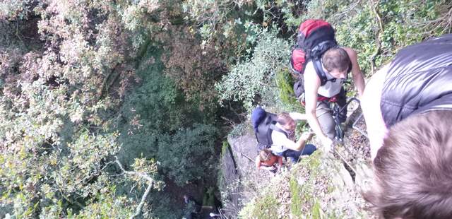 Klettersteig im Mittelrheintal - Teamspannung