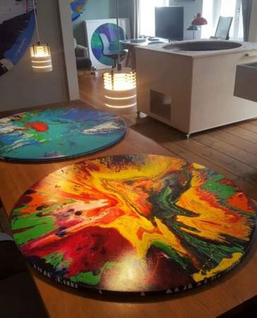 Weihnachtkunstwerk, danach Feiern