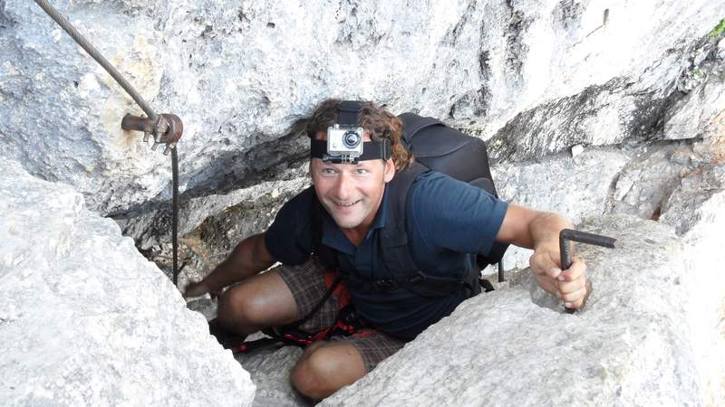 Mit gopro unterwegs Hoch hinaus – Aktiv Teamevent Klettersteig