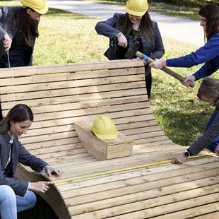 Bau der Outdoorliege