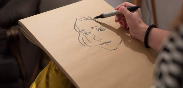 LIVE ZEICHNEN Impromptu Portraits mit Diana