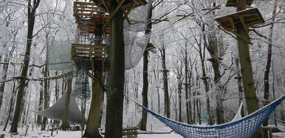Winter-Klettern: Punschen im HH-Sachsenwald