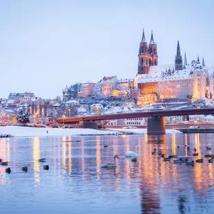 Meißen und die Albrechtsburg im Winter