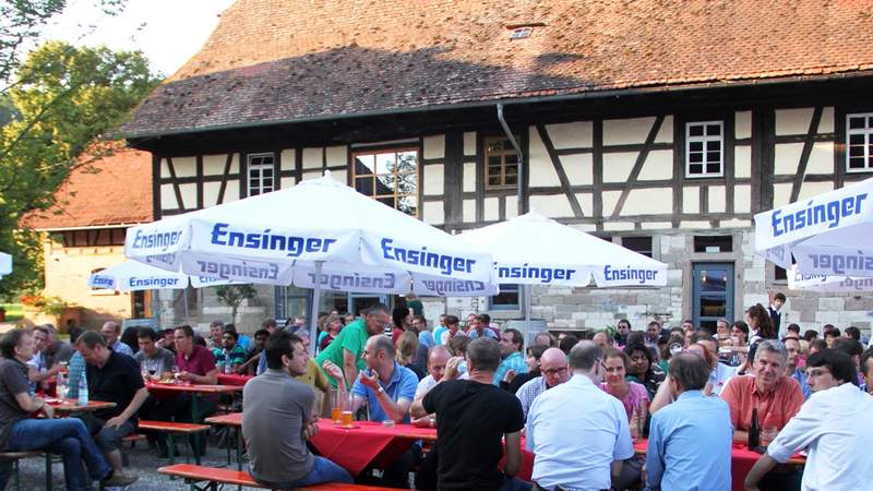 BBQ beim Teamevent auf dem Weingut